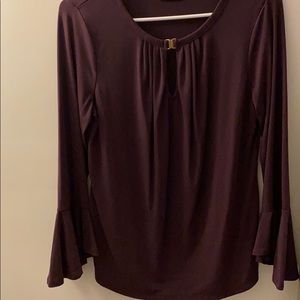 Purple Flare Sleeve Top